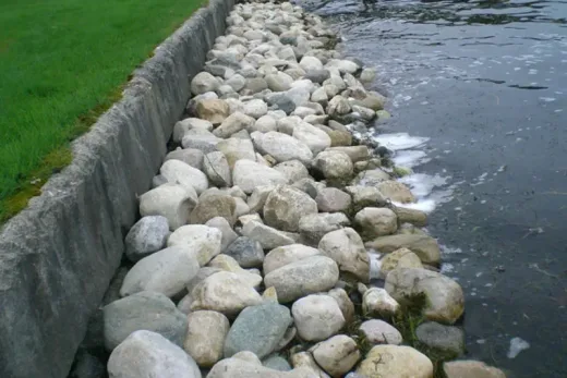 Seawall Installation in Indian River, MI — completed Hope Landscaping LLC project